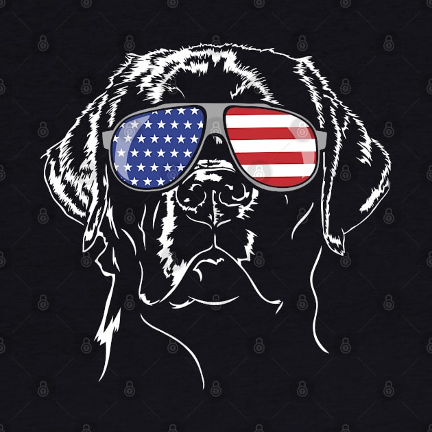 Proud Patriotic Labrador Lab American Flag dog by wilsigns